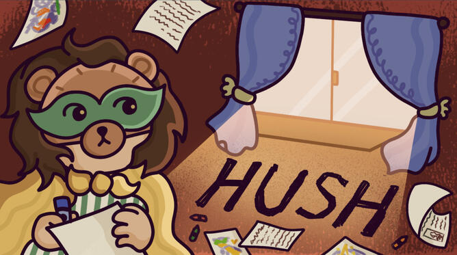 Hush title screen